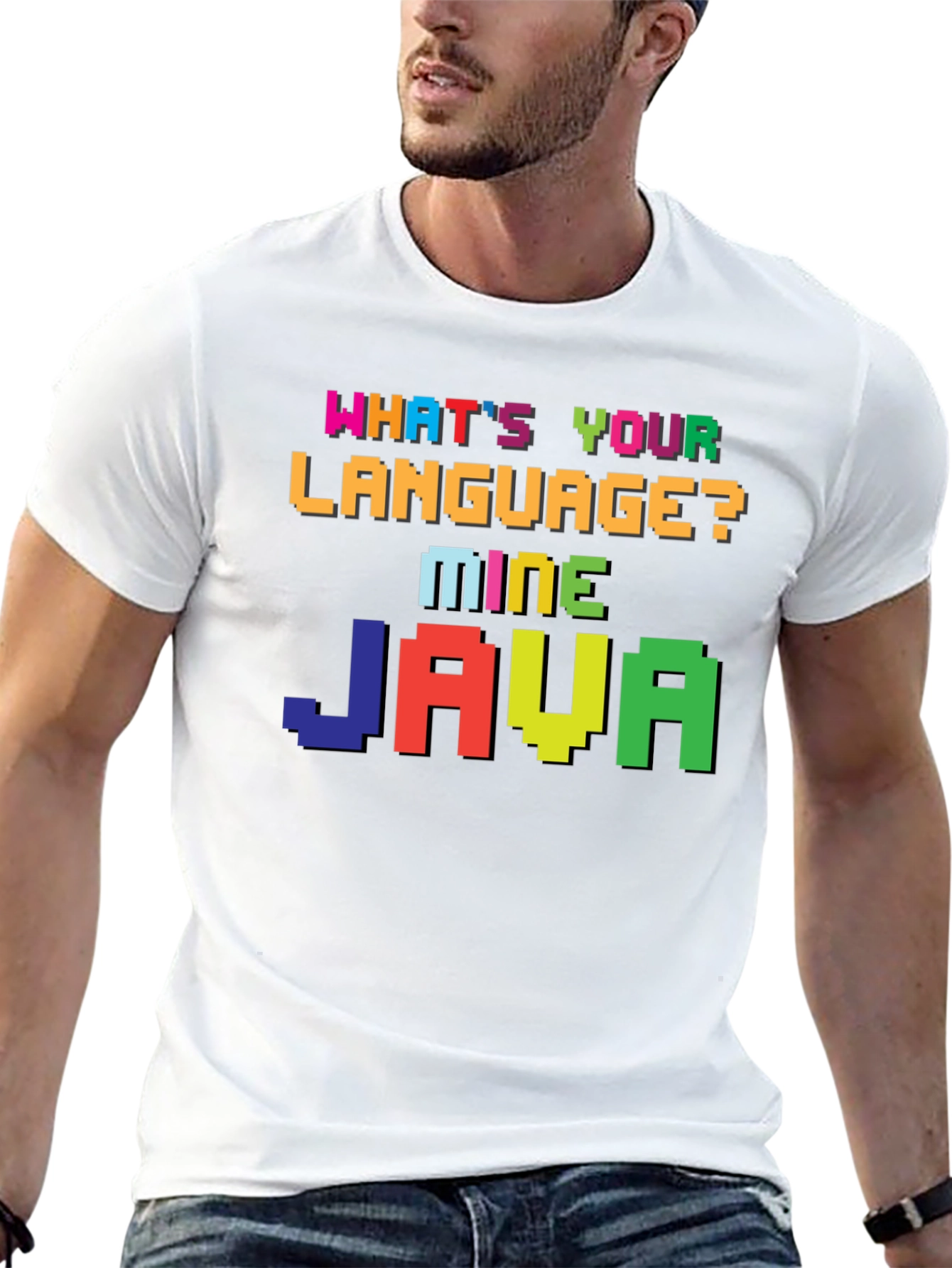 Whats Your Language? Mine Java T-Shirt Programmer Coder