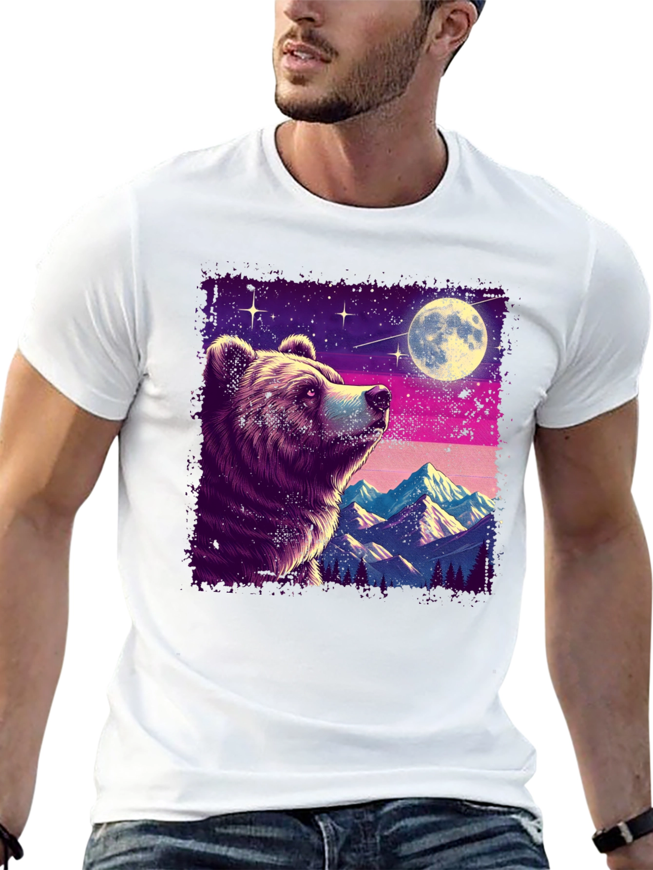 Bear Moon Mountain Graphic Tee