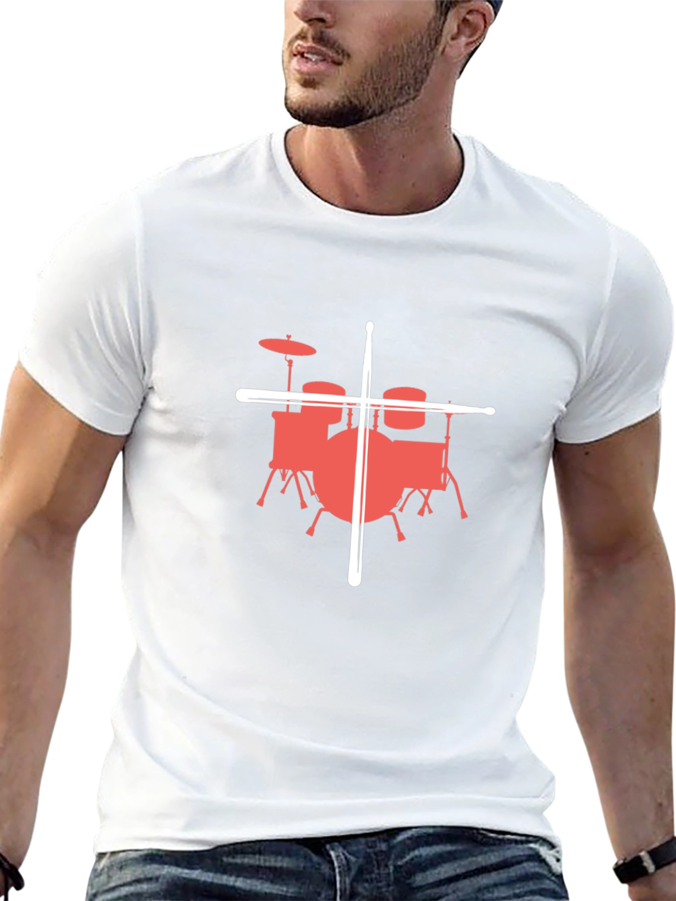 Drum Kit Graphic Tee - Musician Style