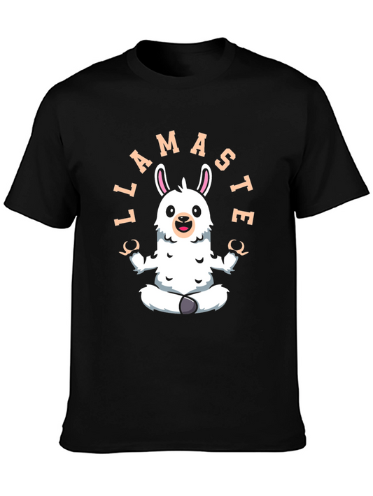 Llamaste Yoga T-Shirt - Mens Black Graphic Tee