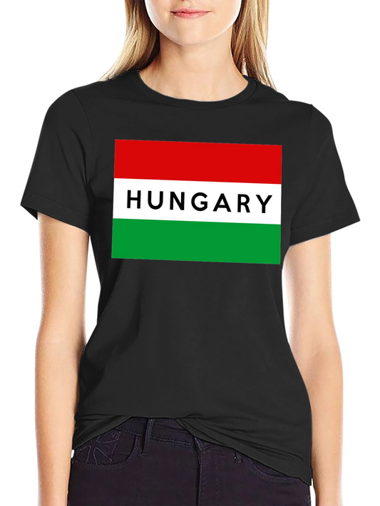 Hungary Flag T-Shirt - Black Cotton Tee