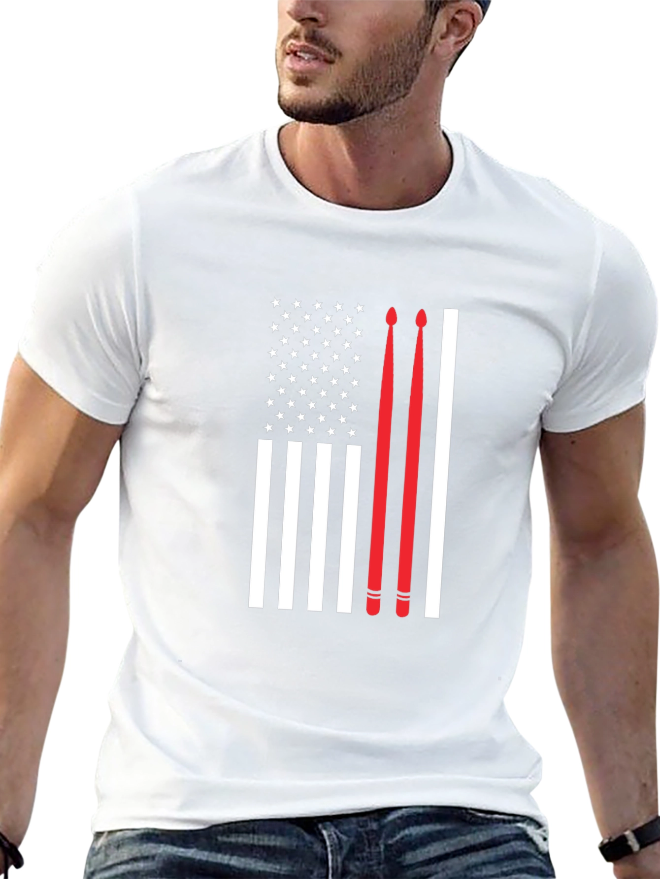 Drummer American Flag T-Shirt