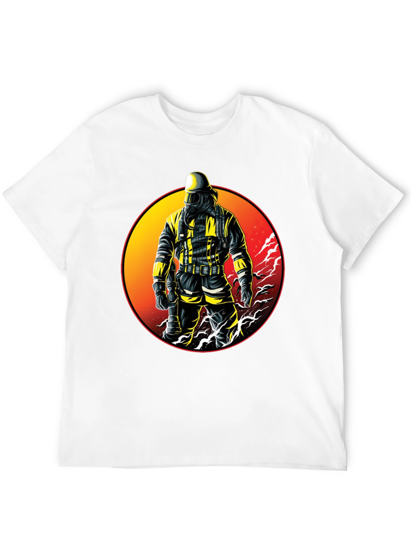 Firefighter Graphic Tee - Bold Fire Rescue Design