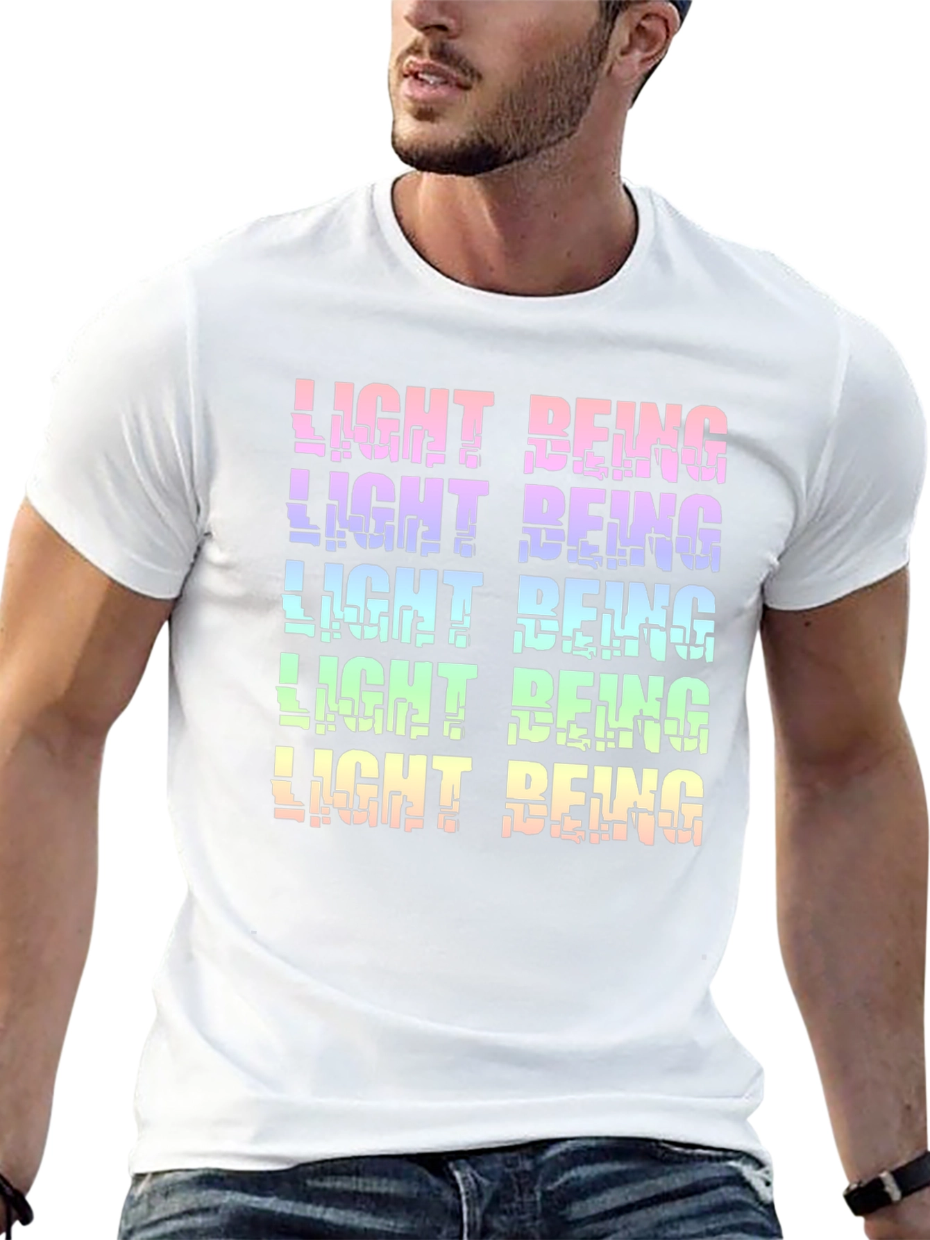 Light Being Graphic Tee - Black Cotton Blend Shirt