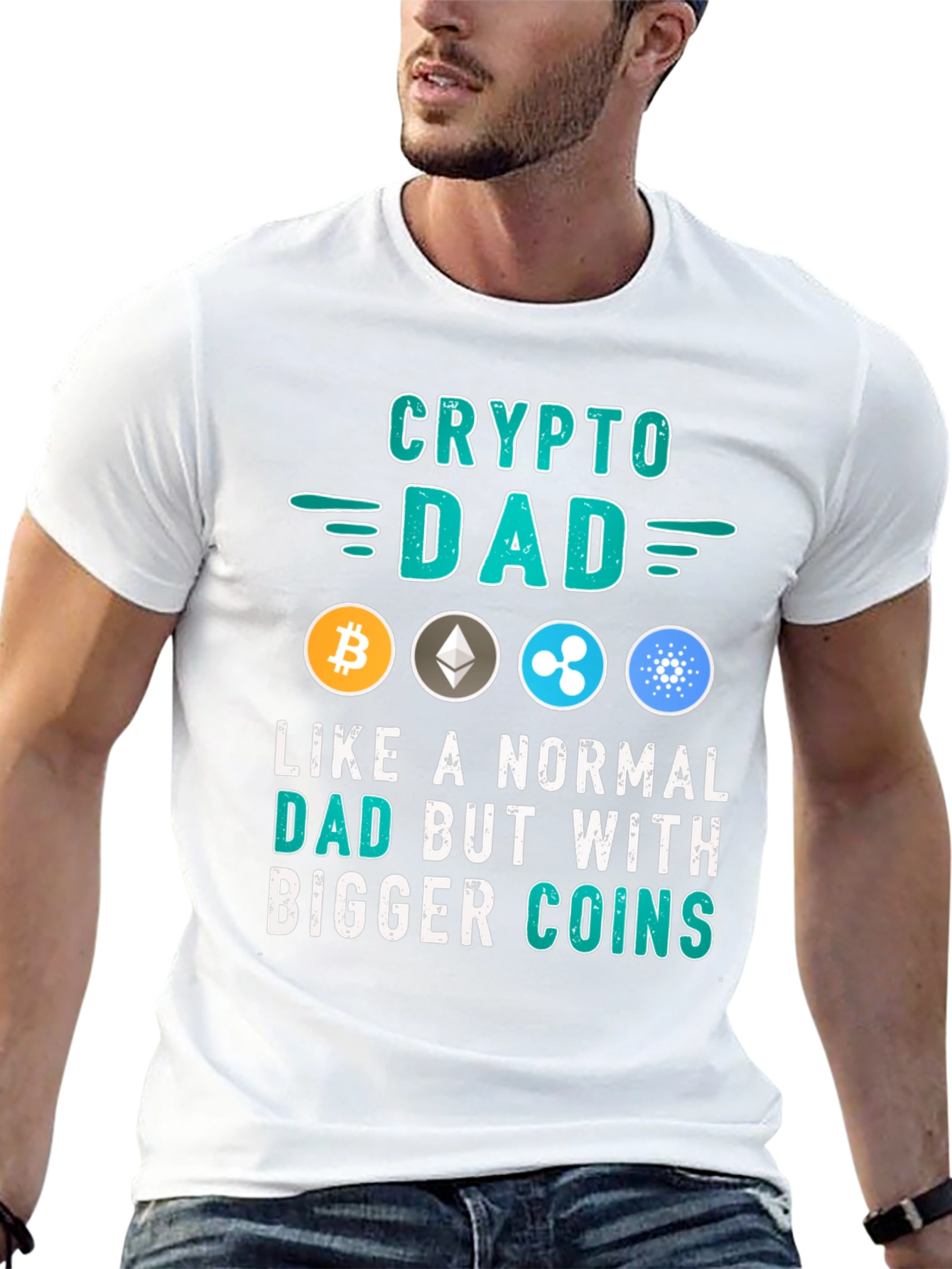 Crypto Dad T-Shirt: Bigger Coins