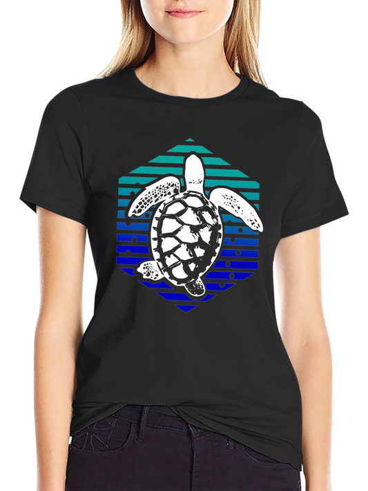 Sea Turtle Hexagon Graphic Tee