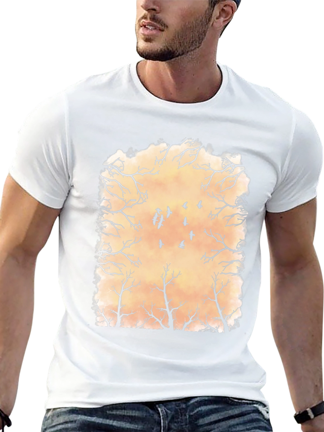 Raven Silhouette Graphic T-Shirt