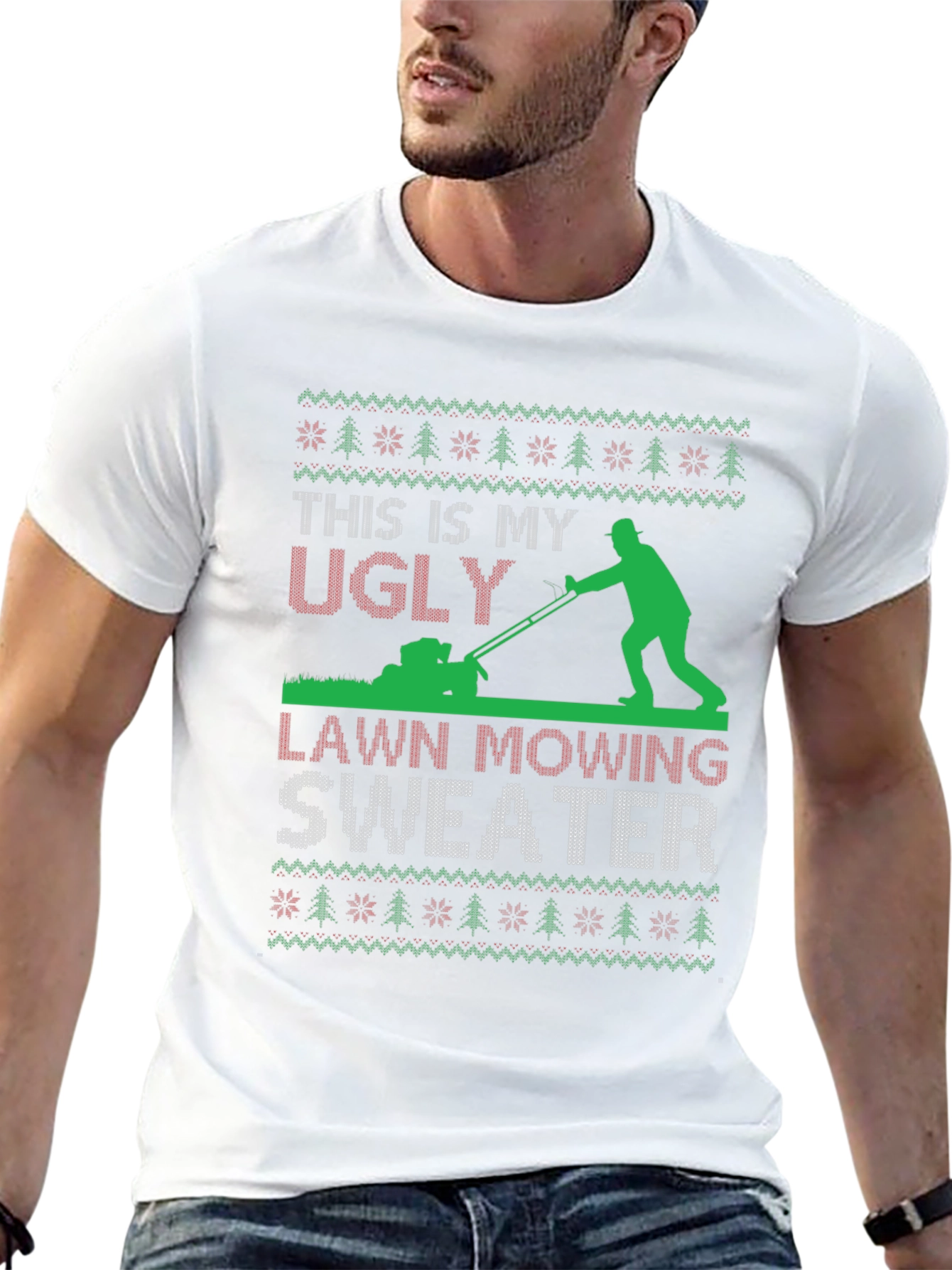 Ugly Lawn Mowing Sweater T-Shirt