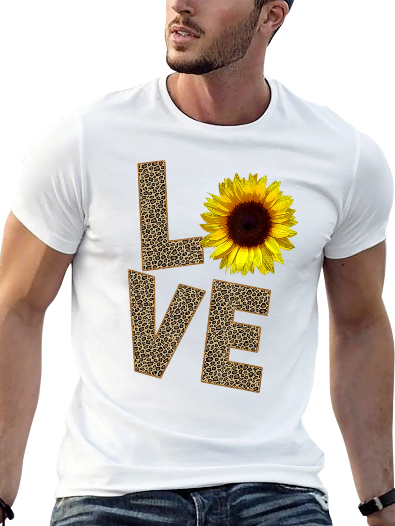 Sunflower Leopard Print LOVE Graphic Tee