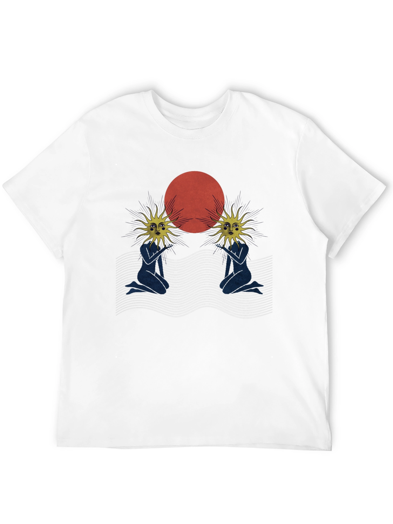Mystic Sun Graphic Tee - Black Cotton Comfort