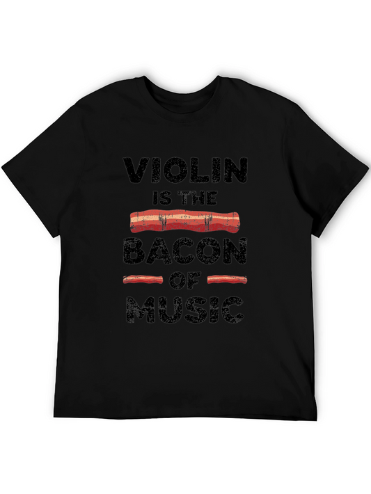 Violin is the Bacon of Music Black T-Shirt