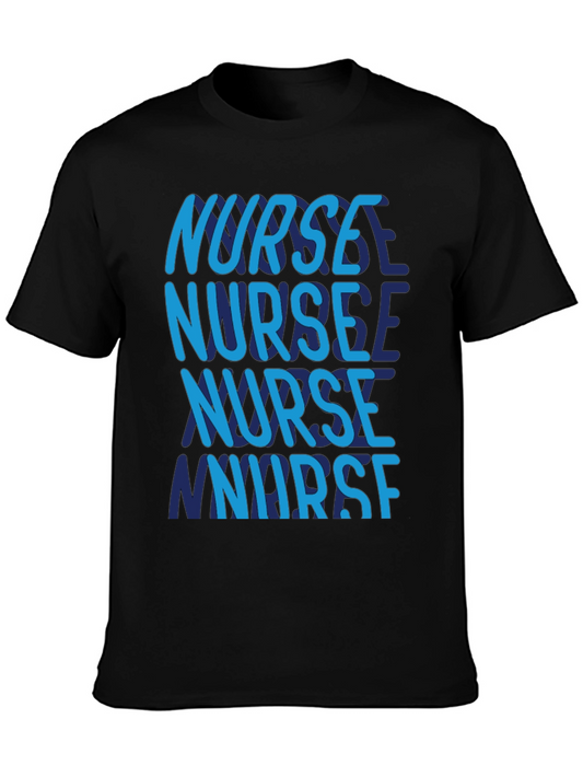 Nurse T-Shirt - Repeating Text Design