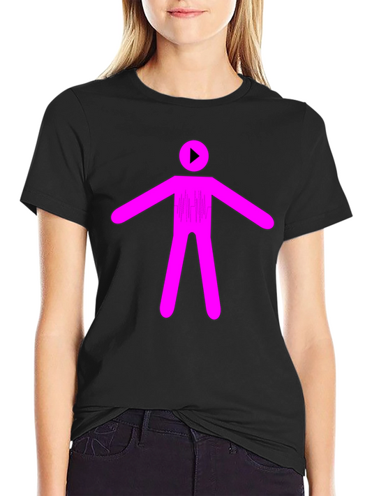 Abstract Stick Figure Graphic T-Shirt