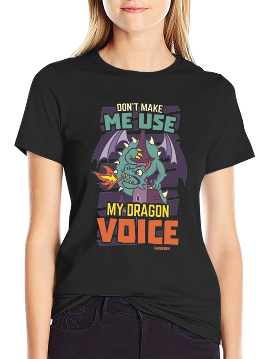 Dragon Voice Graphic Tee - Black Novelty T-Shirt