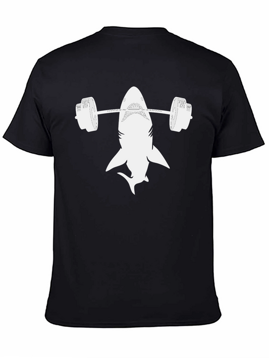 Shark Weightlifting T-Shirt - Black Gym Tee
