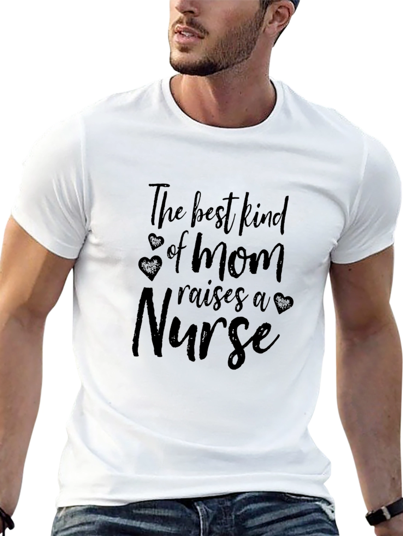 Best Mom Raises A Nurse Black Graphic Tee Shirt