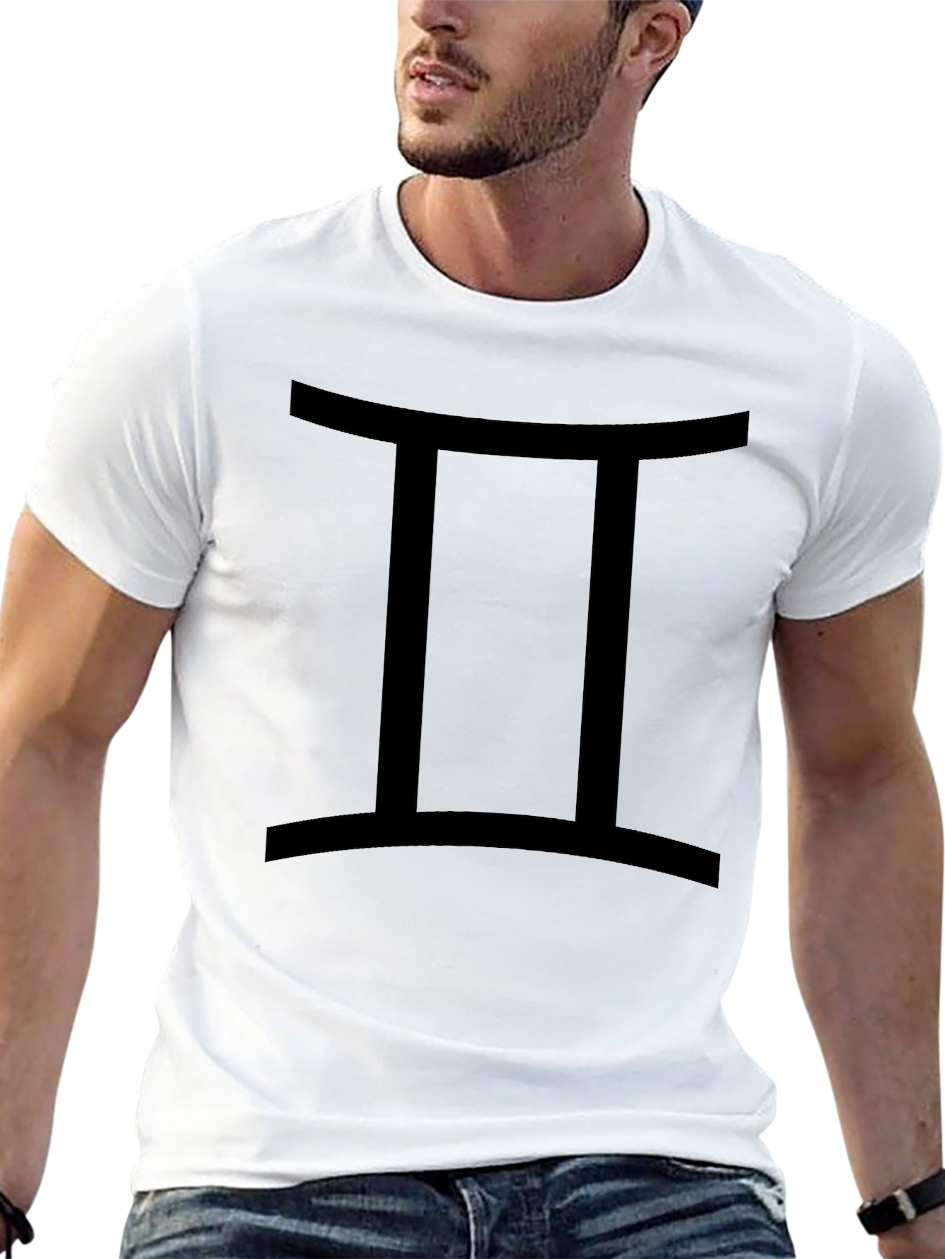 Gemini Zodiac Graphic Tee - Black Cotton T-Shirt