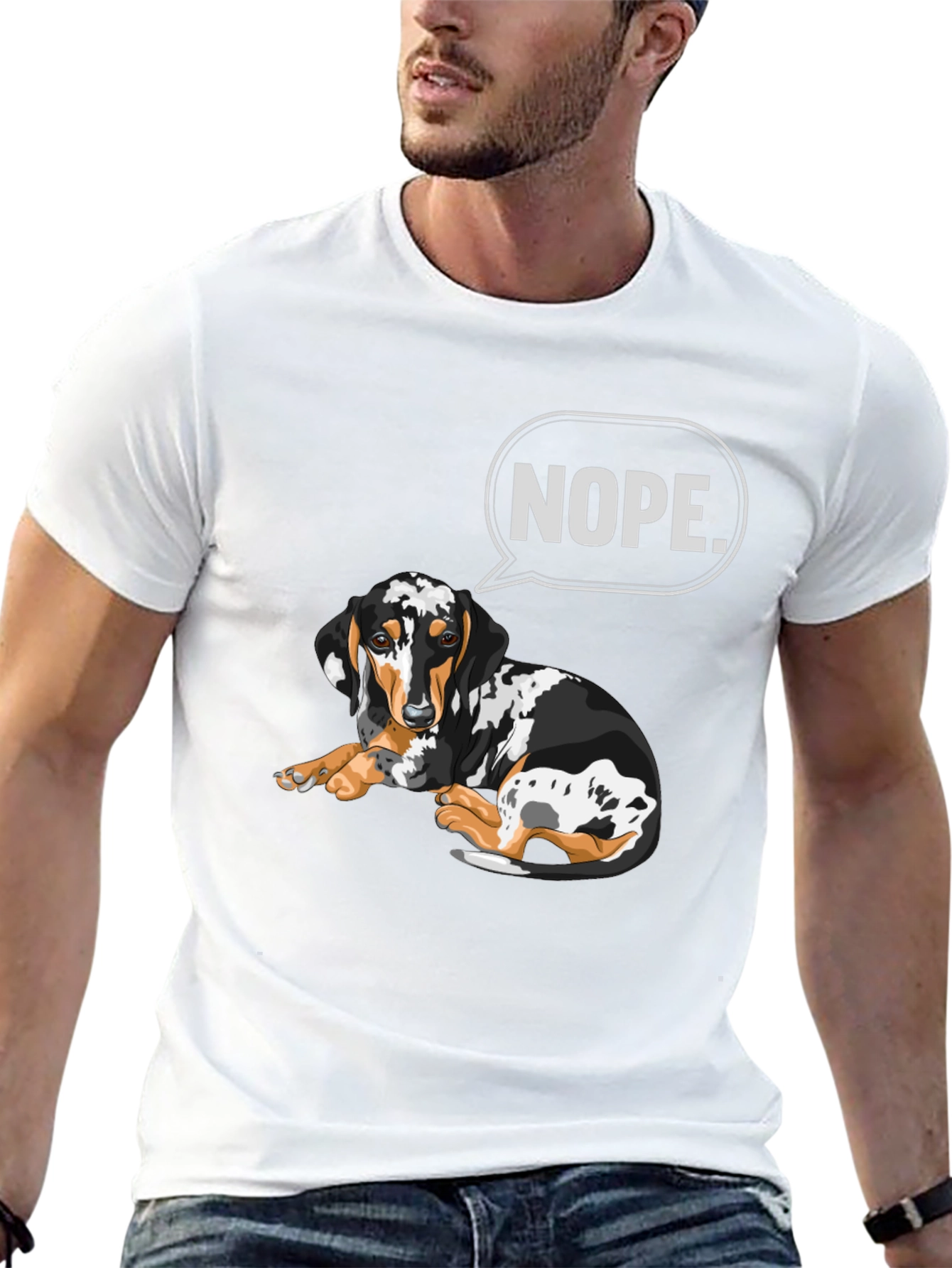 Nope Dachshund T-Shirt - Funny Dog Graphic Tee
