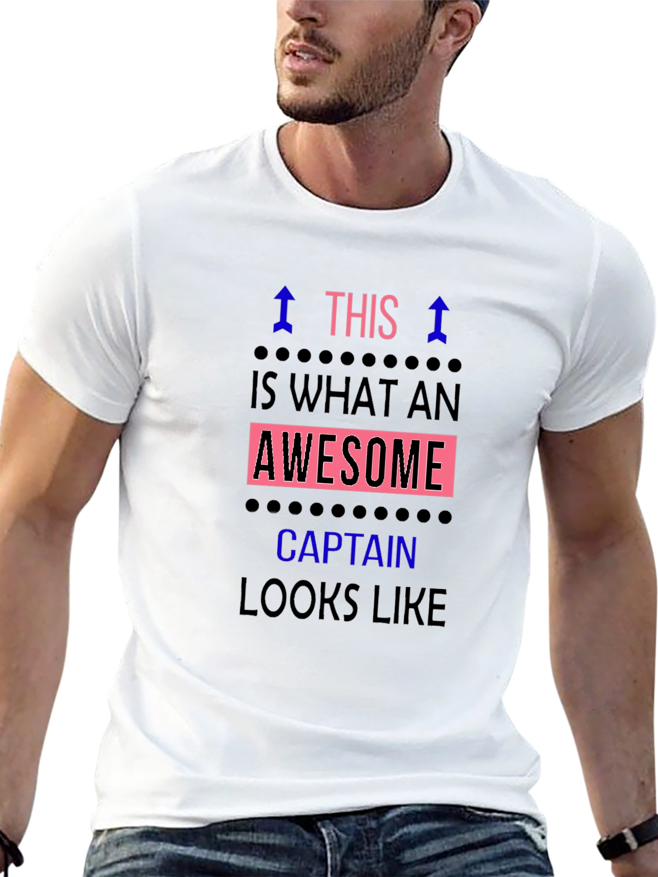 Awesome Captain Graphic Tee - Black T-Shirt