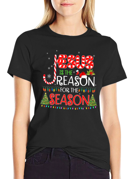 Jesus Is The Reason For The Season Black T-Shirt