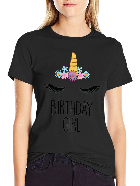 Birthday Girl Unicorn Graphic Tee