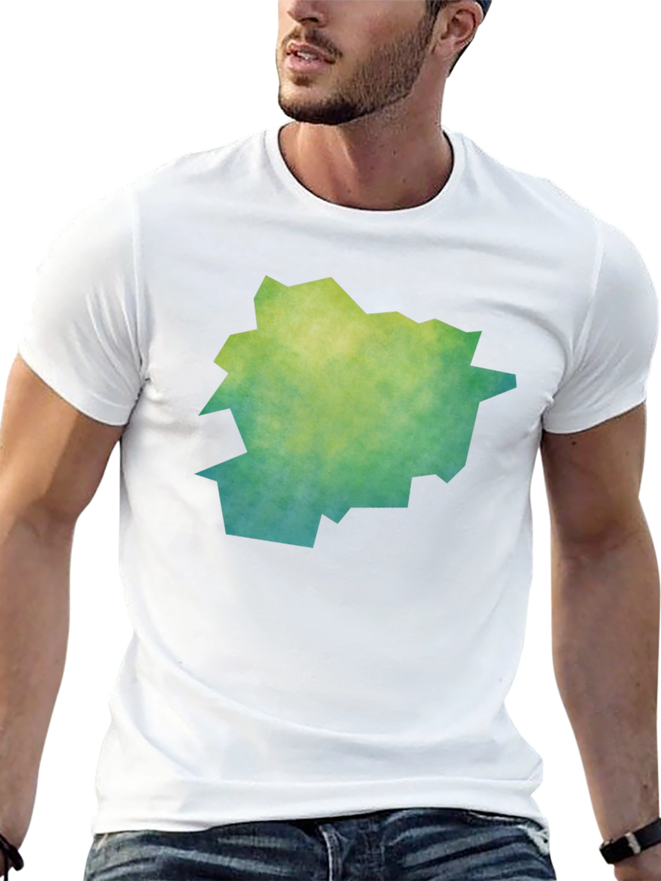 Abstract Graphic Tee - Trendy Mens Black T-Shirt