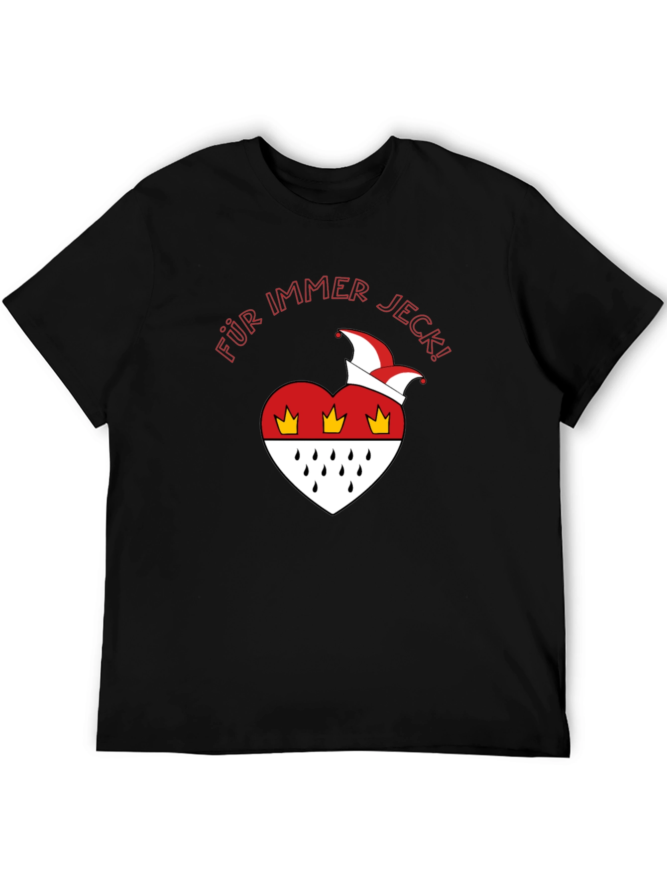 Für Immer Jeck T-Shirt - Cologne Carnival Heart Design