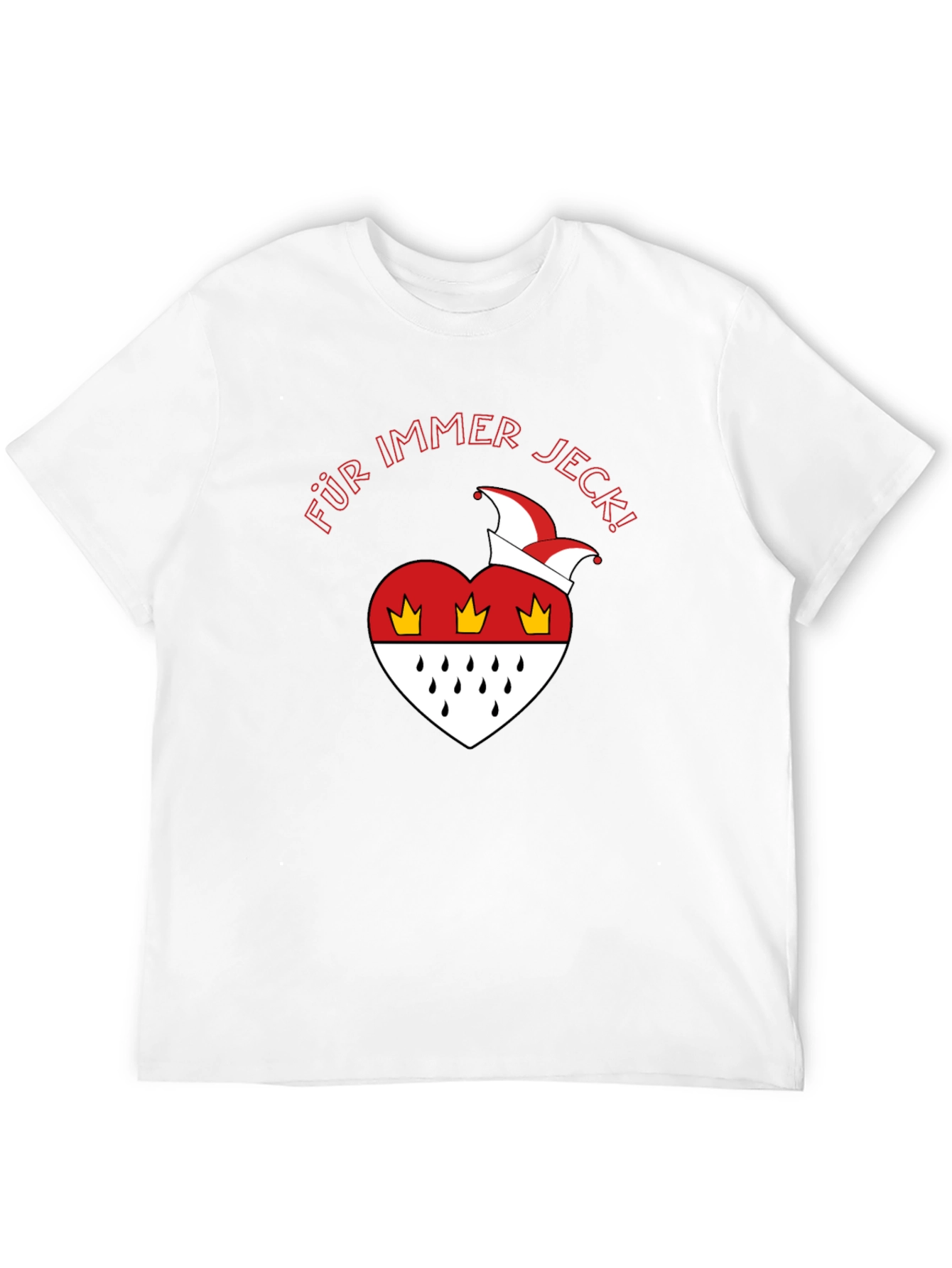 Für Immer Jeck T-Shirt - Cologne Carnival Heart Design