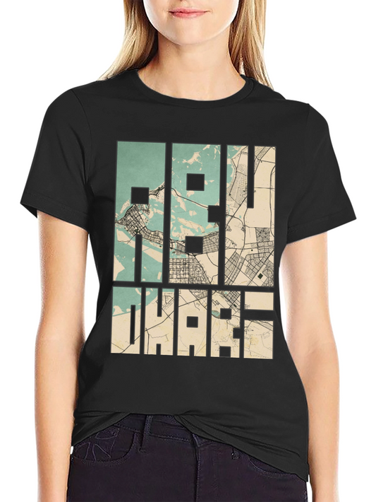 Abu Dhabi Map T-Shirt - Stylish City Graphic Tee