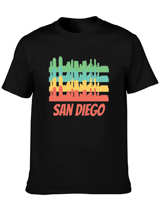 San Diego Skyline T-Shirt - Retro Style Graphic Tee