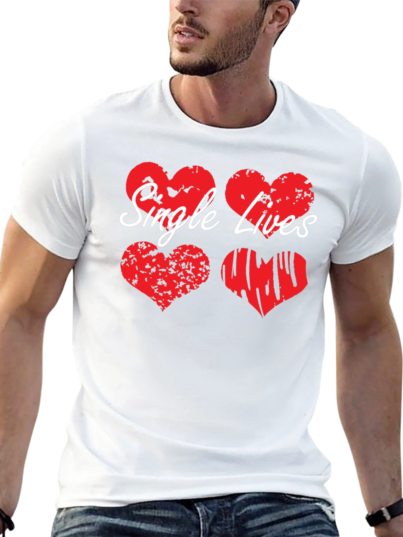 Single Lives Heart Graphic Tee - Black