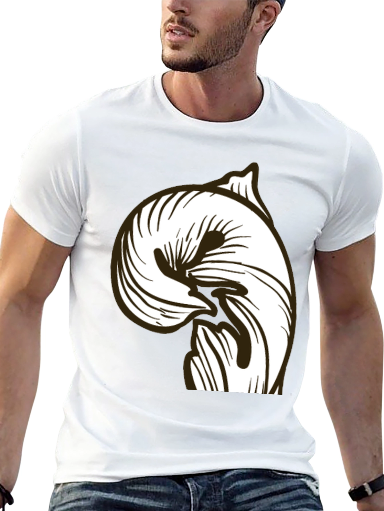 Abstract Graphic Black T-Shirt - Modern Casual Style