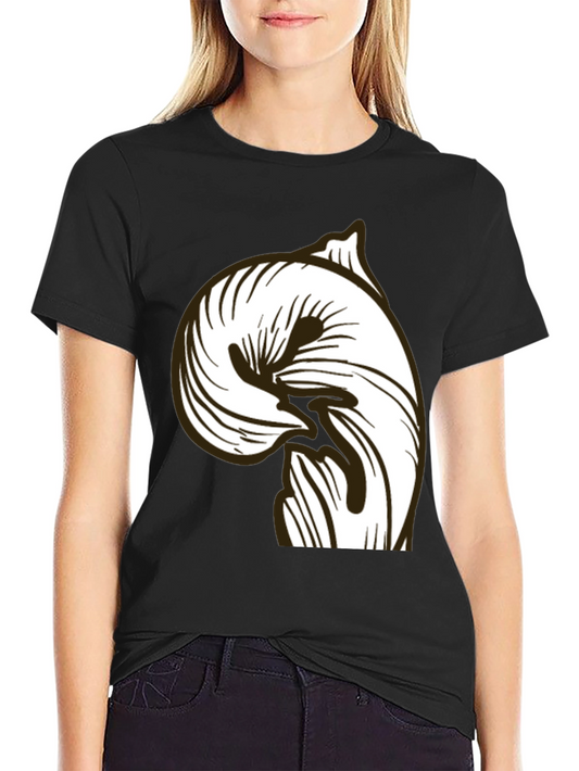 Abstract Graphic Black T-Shirt - Modern Casual Style