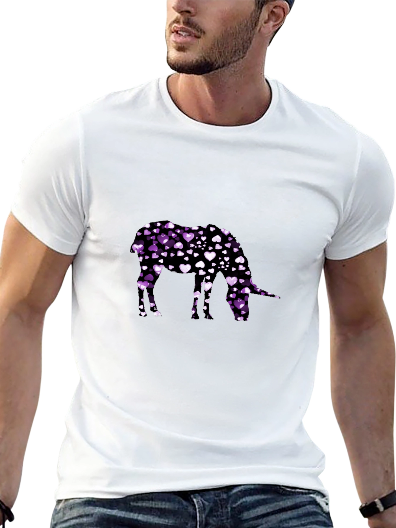 Heart Donkey Graphic Tee - Black