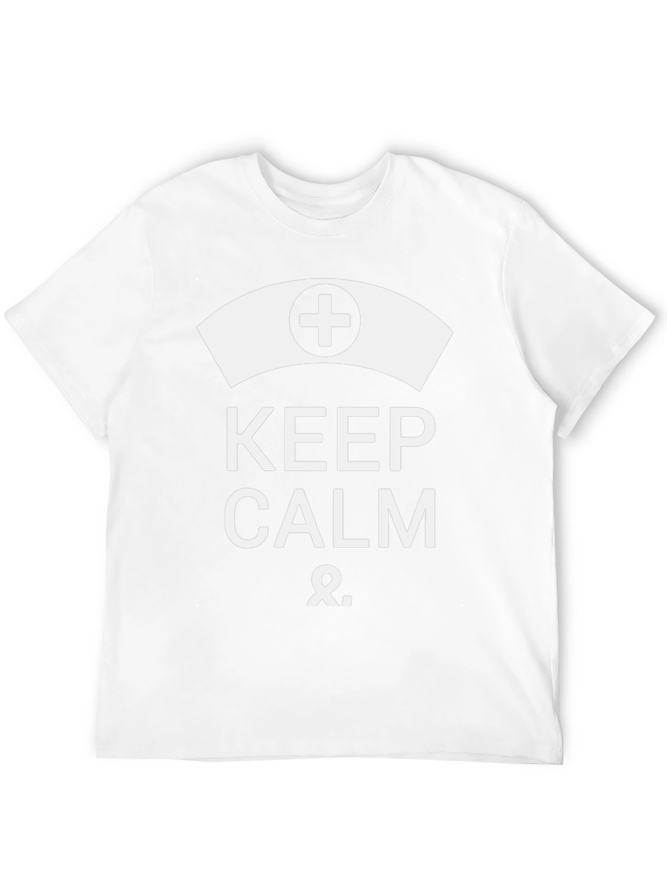 Keep Calm Nurse T-Shirt Black Cotton Tee Nurse Hat