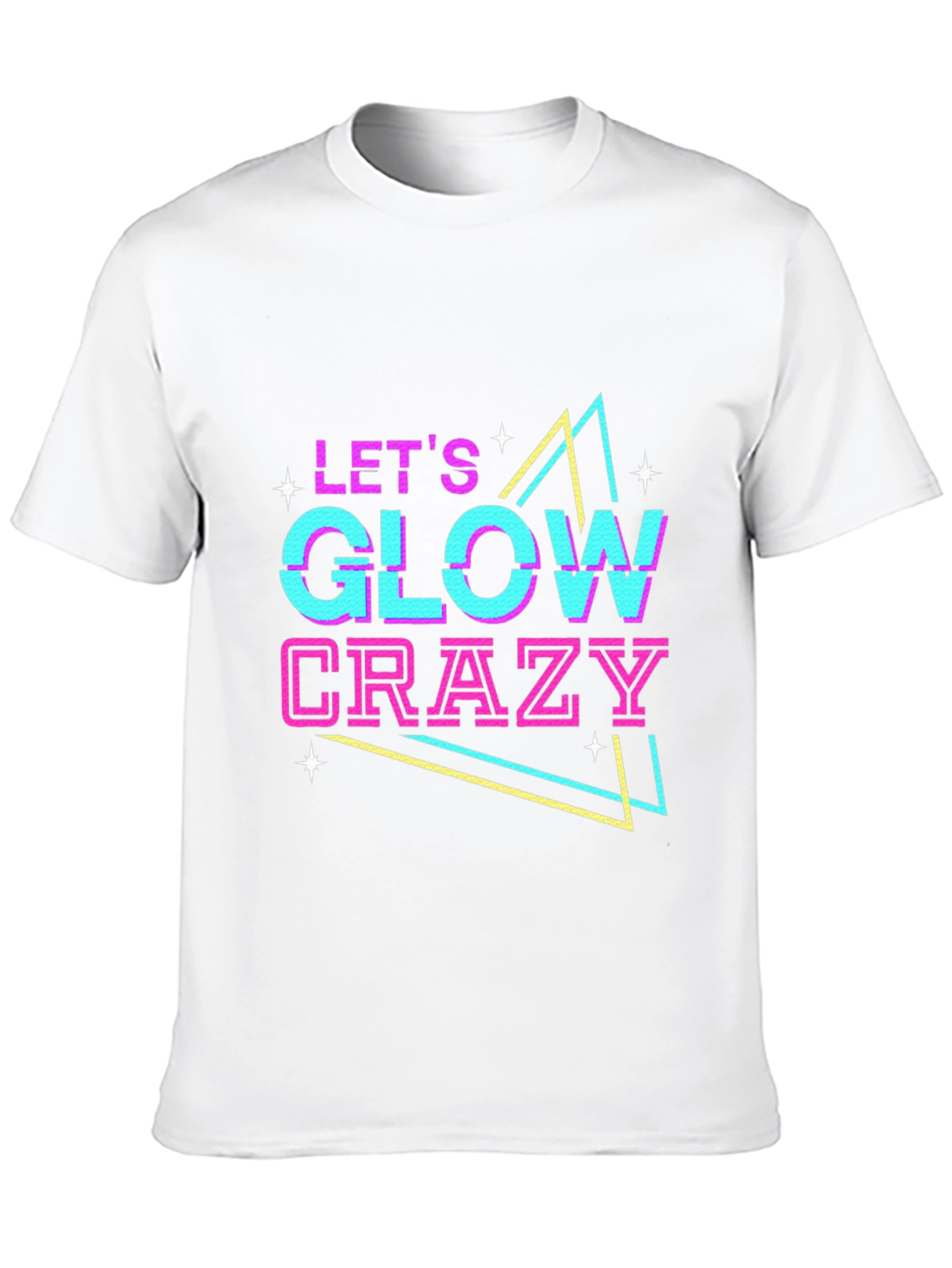 Lets Glow Crazy Graphic Tee - Black