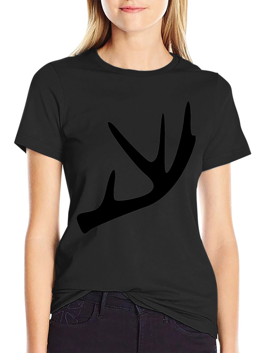 Antler Graphic Tee - Black Crew Neck T-Shirt