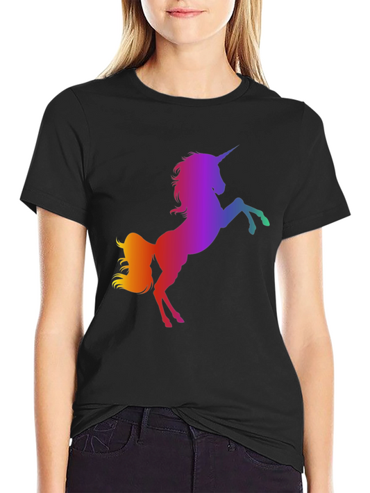 Rainbow Unicorn Graphic Tee - Mens Black T-Shirt