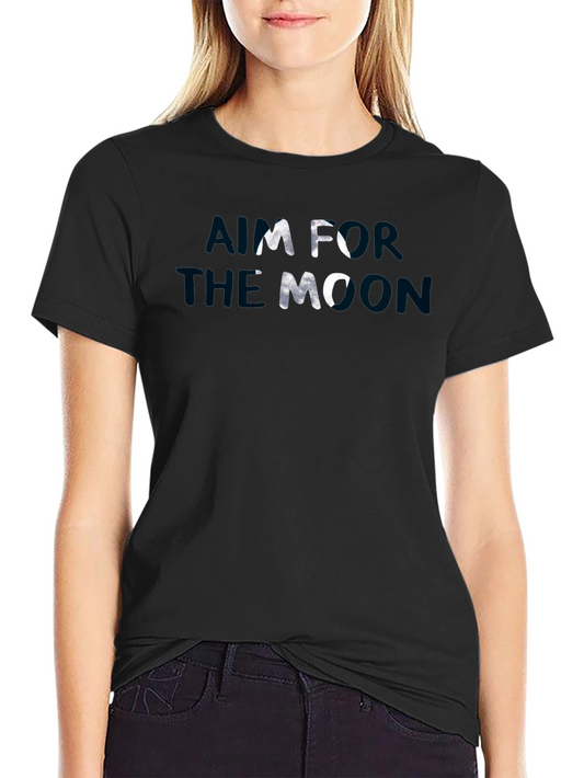 Aim For The Moon Graphic Tee - Black