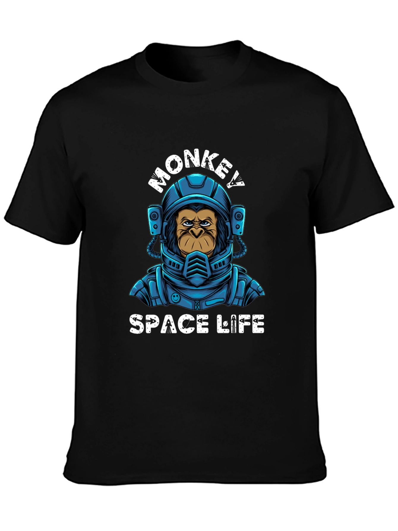 Monkey Space Life Graphic T-Shirt