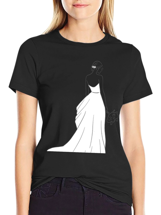 Bride Graphic T-Shirt - Black Wedding Design