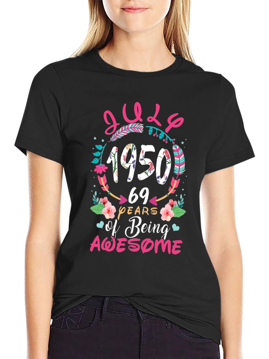 July 1950 Birthday Graphic T-Shirt