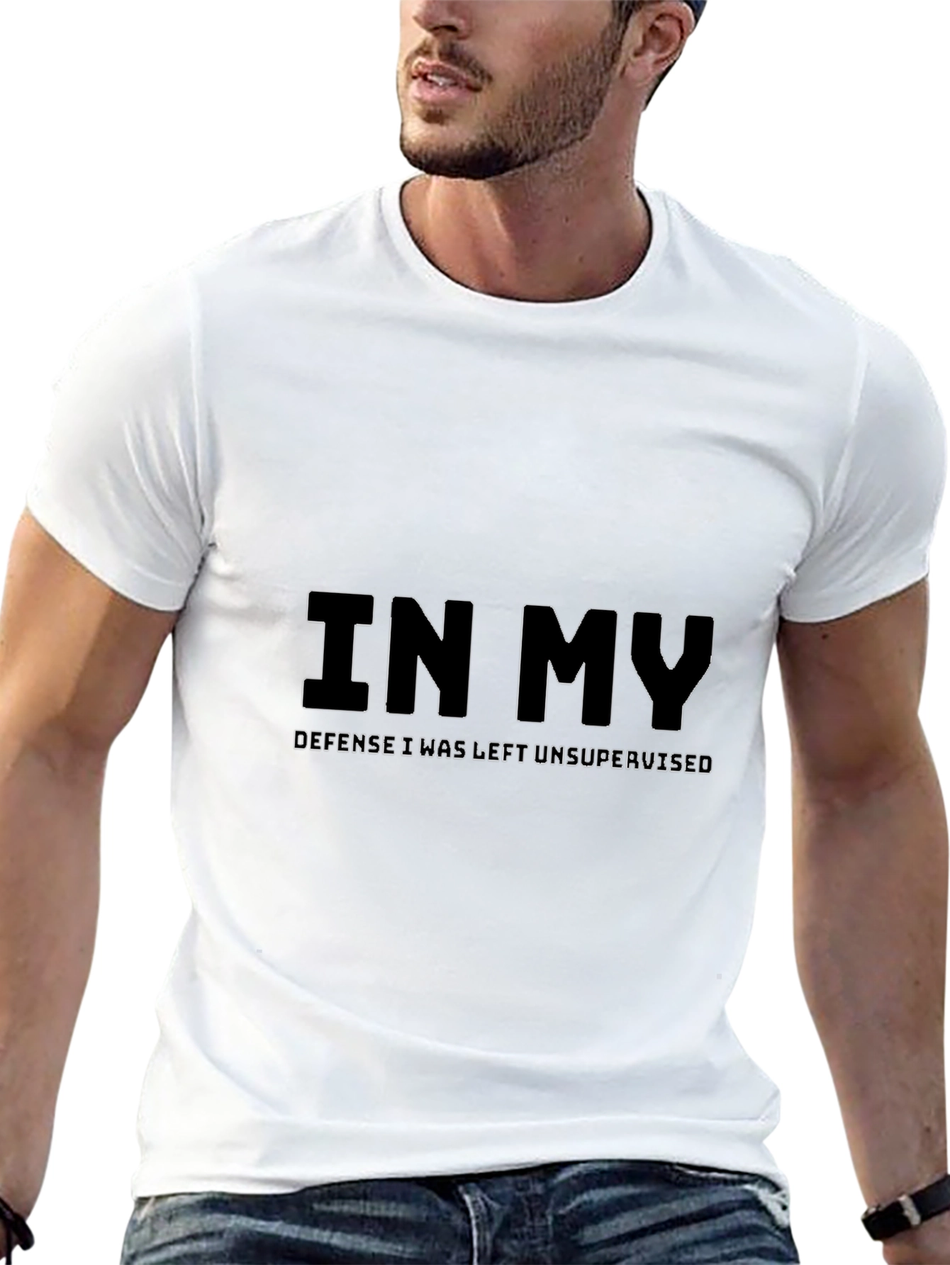 Humorous In My Defense Graphic T-Shirt