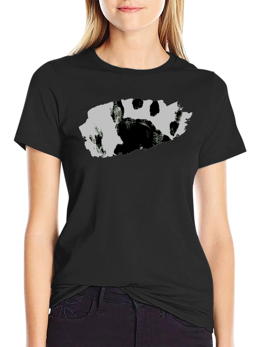 Bear Paw Print T-Shirt - Black Graphic Tee