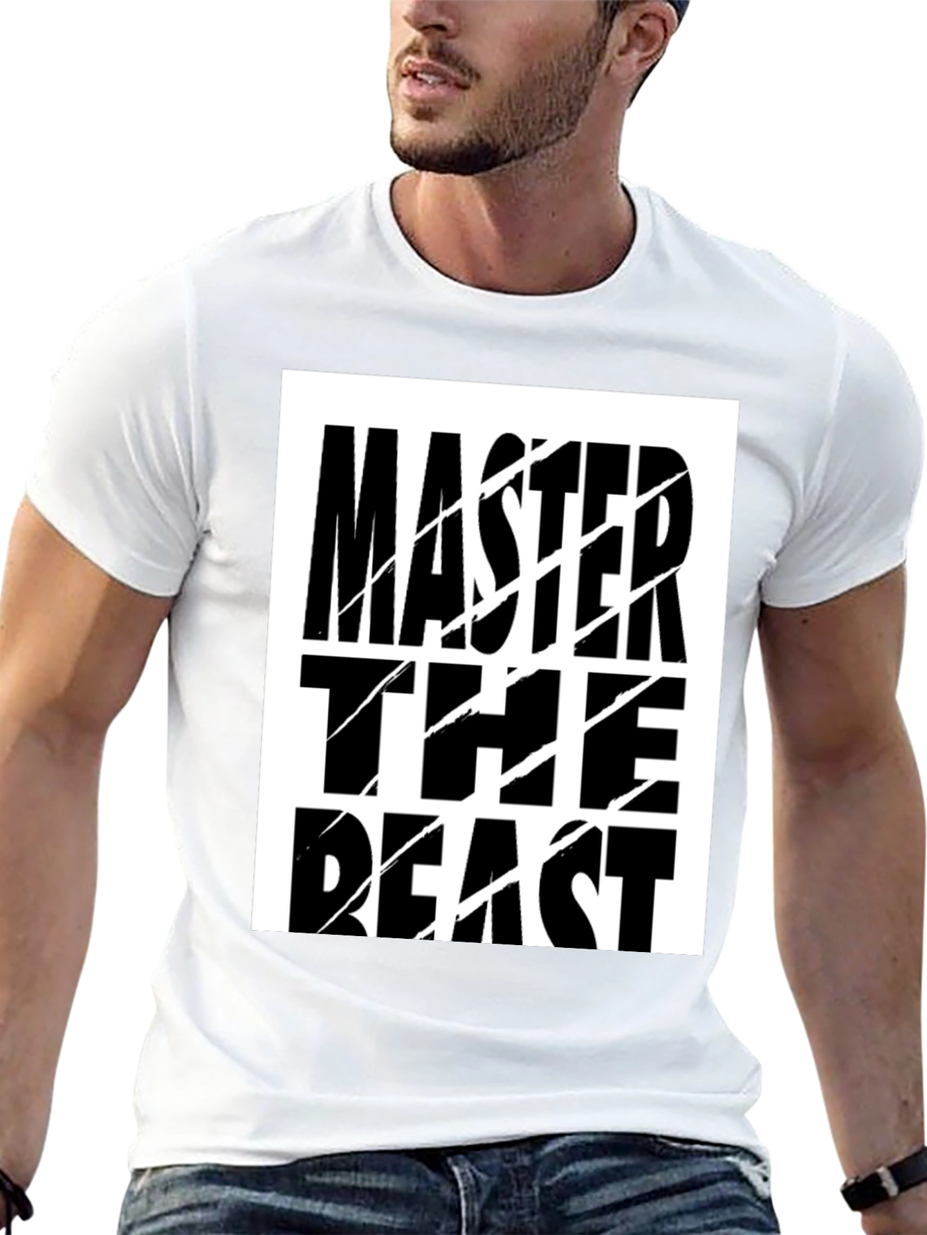 Master the Beast Graphic T-Shirt - Black Cotton Tee