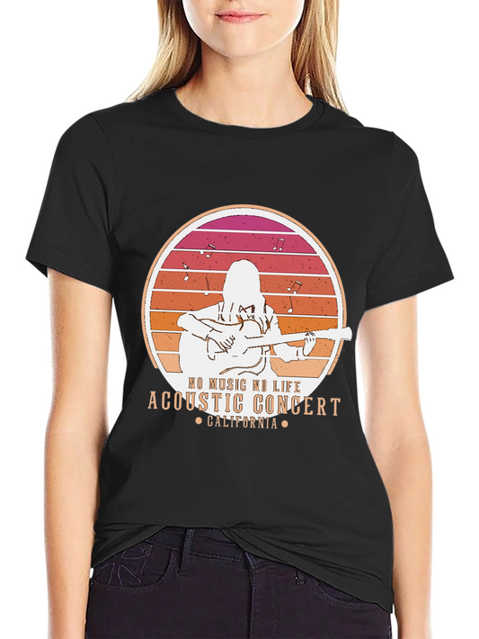 Acoustic Concert Graphic Tee - California Music Lover Shirt