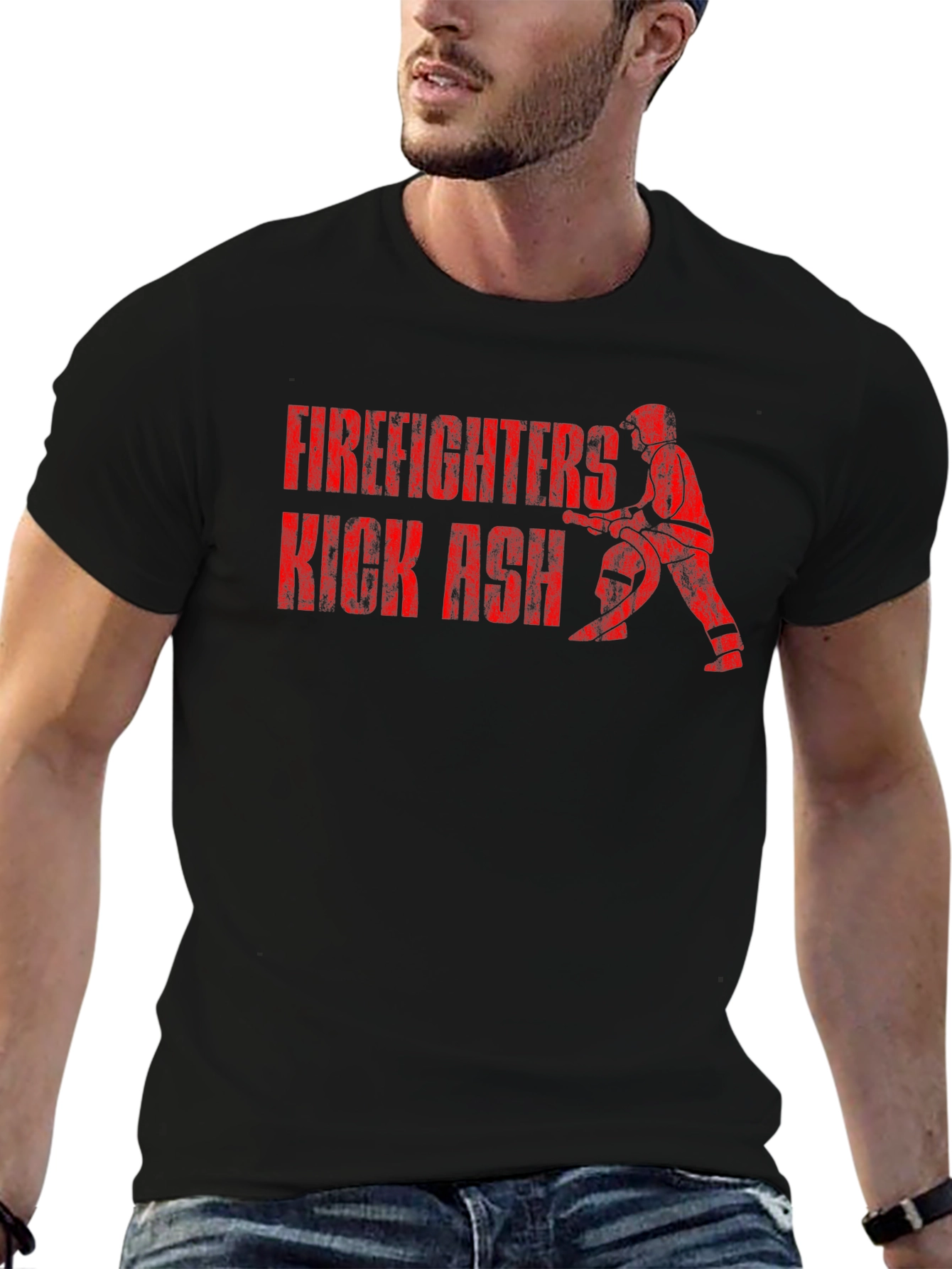 Firefighters Kick Ash Graphic T-Shirt