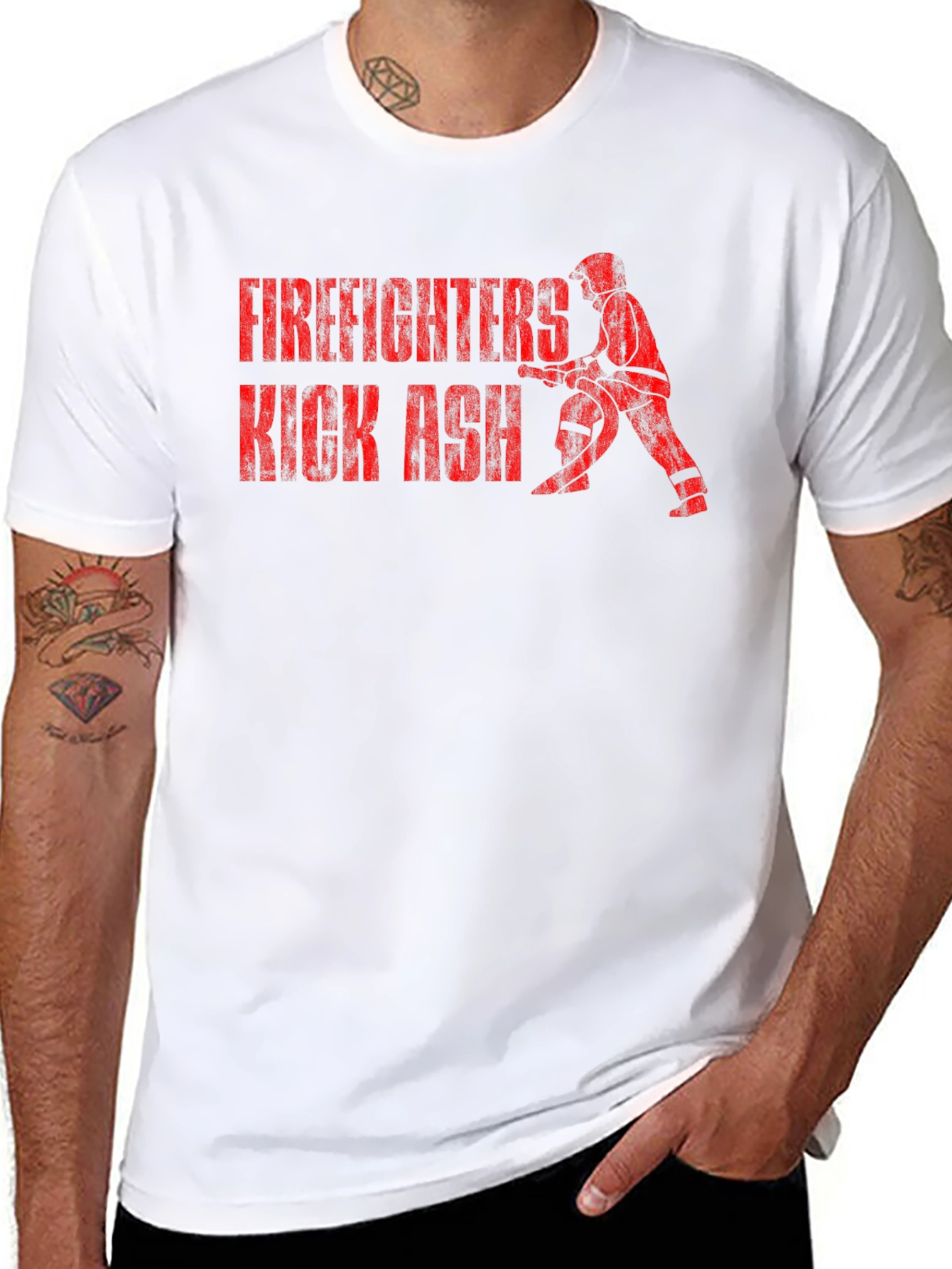 Firefighters Kick Ash Graphic T-Shirt