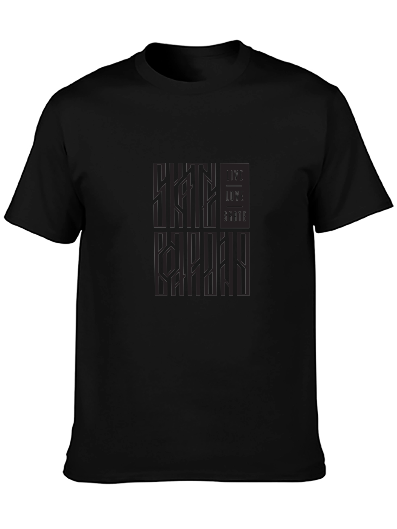 Skateboarding Lifestyle Tee - Black Graphic T-Shirt