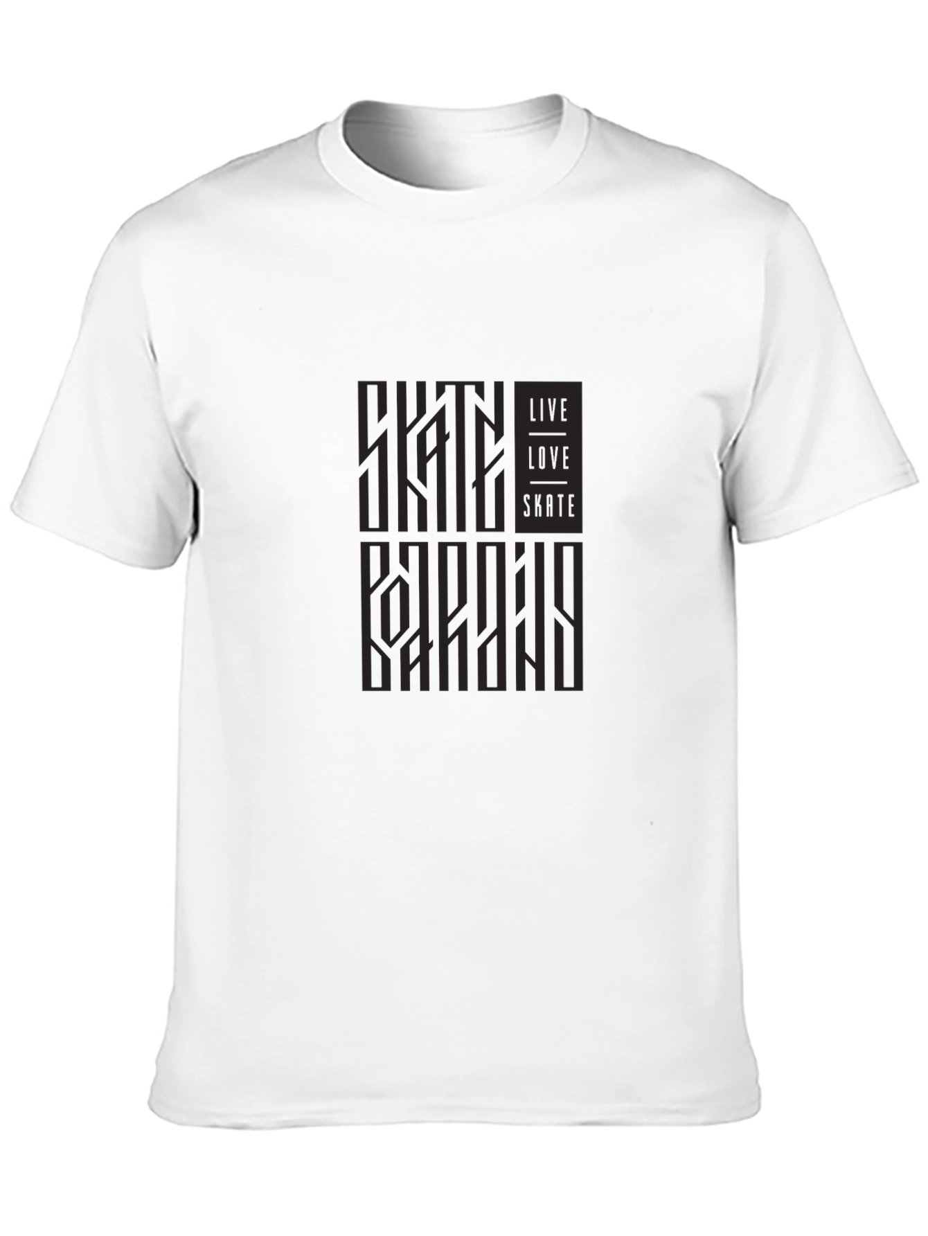 Skateboarding Lifestyle Tee - Black Graphic T-Shirt